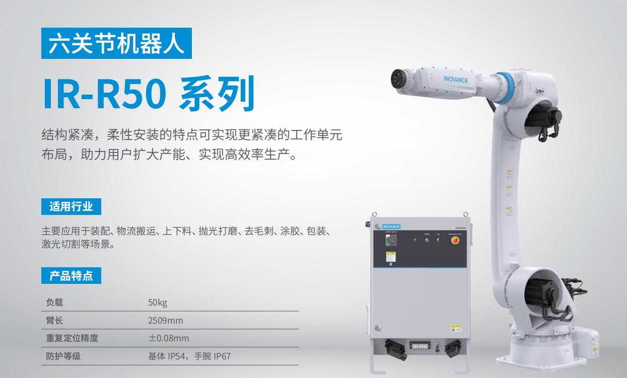 汇川机器人IR-R50 系列 汇川机器人代理商  汇川IR-R50 苏州汇川机器人销售 汇川机器人维保 苏州凯铂克 第1张